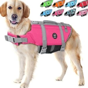 Pink Dog Life Jacket by Emust